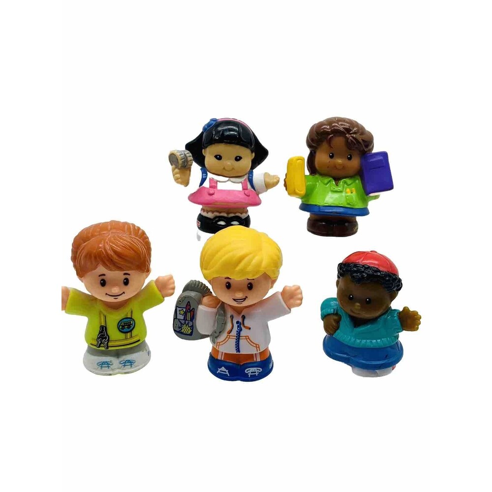 Fisher Price Little People Lot of 5 School Children Asian African American White